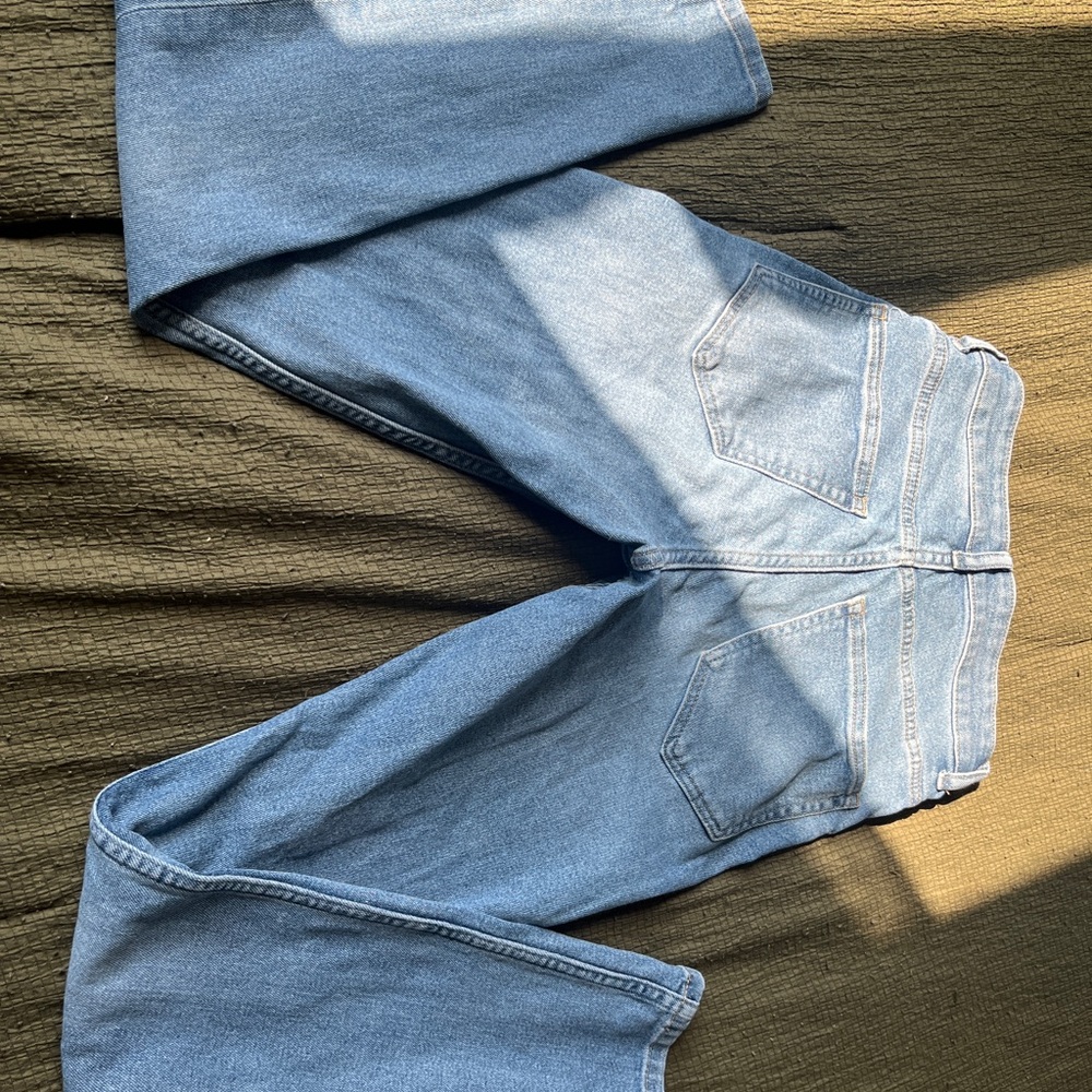 Light blue skinny high waisted jeggings